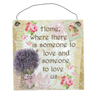 Home Lavender Hanging Plaque